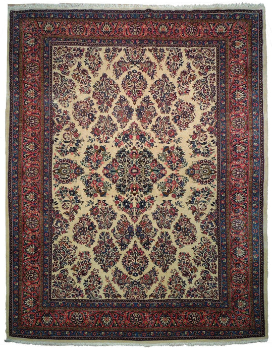 7x10 Authentic Hand-Knotted Fine Quality Persian Sarouk Rug - Iran - bestrugplace