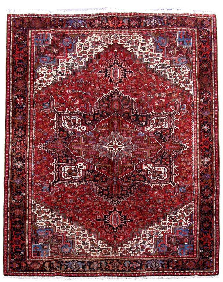 9x12 Authentic Hand Knotted Persian Heriz Rug - Iran - bestrugplace