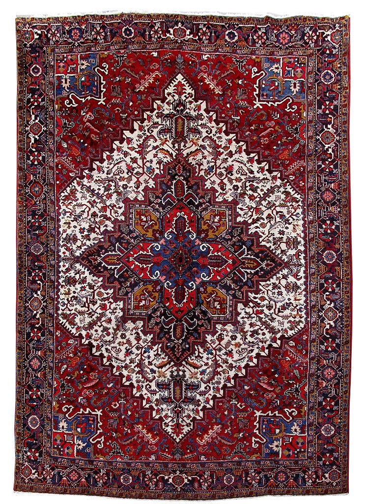 7.9 x 10.8 Red Persian Heriz Rug 80092