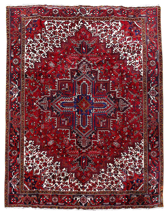 9x11 Authentic Hand Knotted Persian Heriz Rug - Iran - bestrugplace