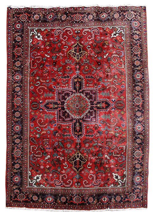 8x11 Authentic Hand Knotted Persian Heriz Rug - Iran - bestrugplace