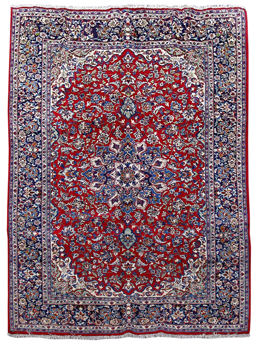 8x11 Authentic Hand Knotted Persian Isfahan Rug - Iran - bestrugplace