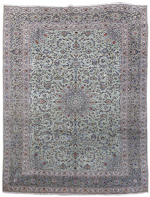 10x13 Authentic Hand Knotted Persian Kashan Rug - Iran - bestrugplace