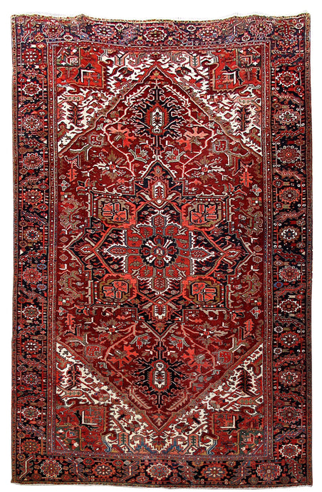 8x12 Authentic Hand Knotted Persian Heriz Rug - Iran - bestrugplace