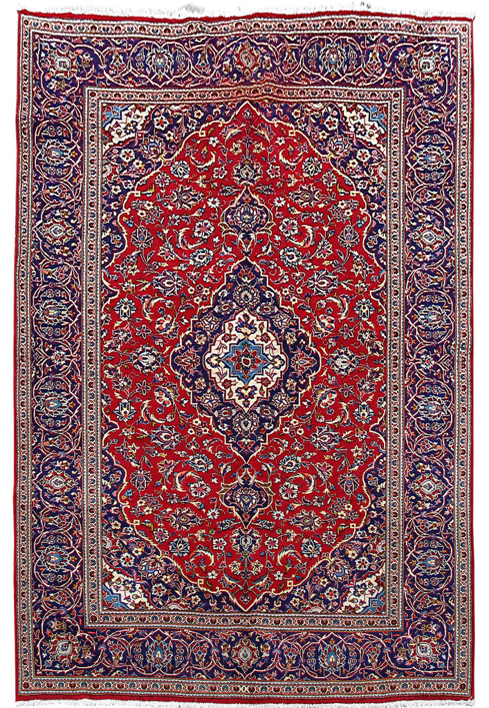 6.7 x 9.10 Red Persian Kashan Rug 80195