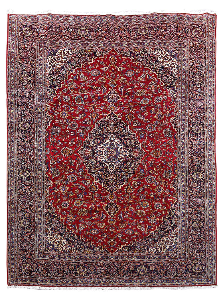 10x13 Authentic Hand Knotted Persian Kashan Rug - Iran - bestrugplace