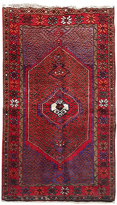 4x8 Authentic Hand Knotted Persian Hamadan Rug - Iran - bestrugplace
