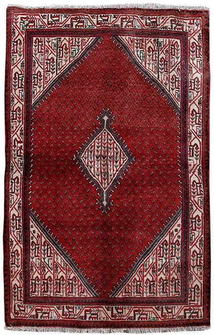 4x7 Authentic Hand Knotted Persian Sarouk Mir Rug - Iran - bestrugplace