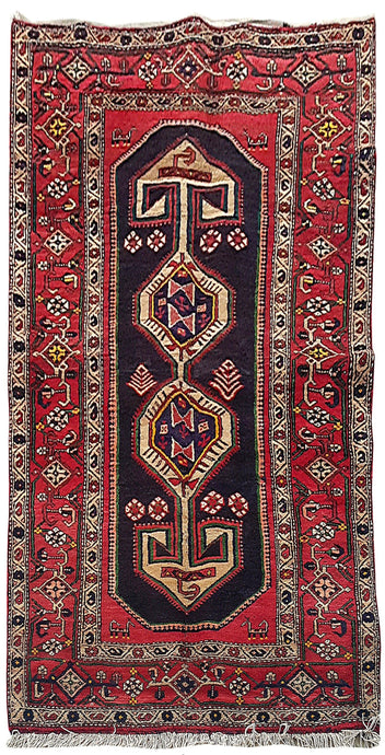4x8 Authentic Hand Knotted Persian Hamadan Rug - Iran - bestrugplace