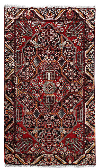 4x7 Authentic Hand Knotted Persian Hamadan Rug - Iran - bestrugplace