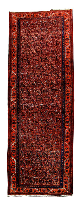 4x10 Authentic Hand Knotted Persian Hamadan Rug - Iran - bestrugplace
