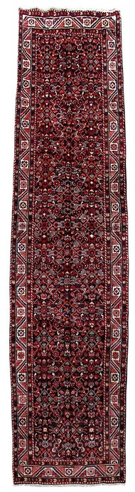 4x14 Authentic Hand Knotted Persian Hamadan Rug - Iran - bestrugplace