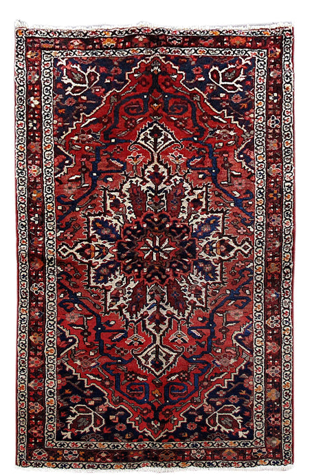 4x7 Authentic Hand Knotted Persian Hamadan Rug - Iran - bestrugplace