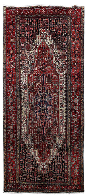 4x9 Authentic Hand Knotted Persian Hamadan Rug - Iran - bestrugplace