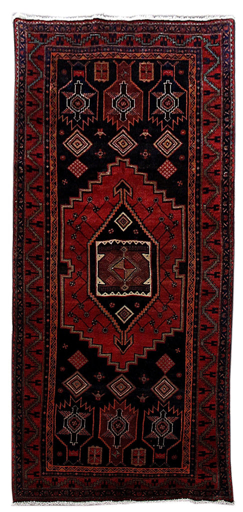 4' x 9'-Orange-Red-Persian-Hamadan-Rug.pg