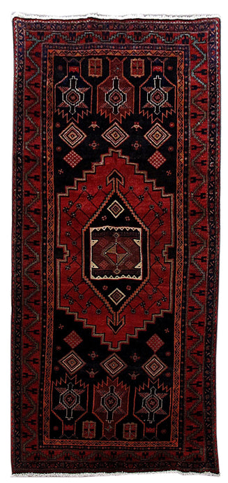 4x9 Authentic Hand Knotted Persian Hamadan Rug - Iran - bestrugplace