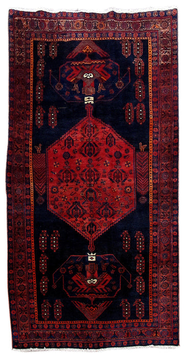 5x9 Authentic Hand Knotted Persian Hamadan Rug - Iran - bestrugplace