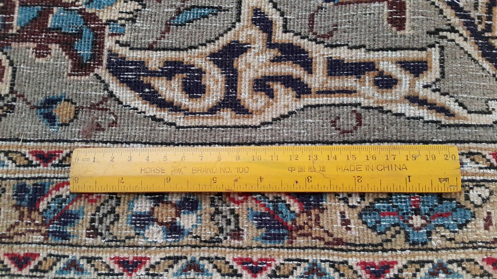 9.2 x 12.7 Blue Persian Qum Rug 80550