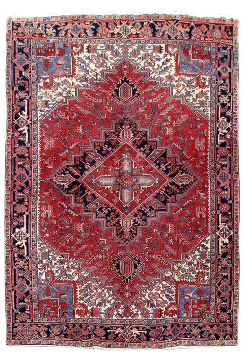 8x12 Authentic Hand Knotted Persian Heriz Rug - Iran - bestrugplace