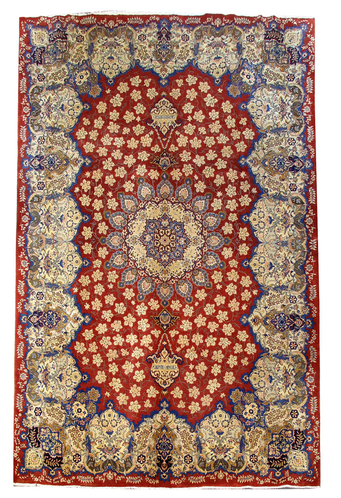 7.9 x 12.1 Red Persian Najafabad Rug 80762