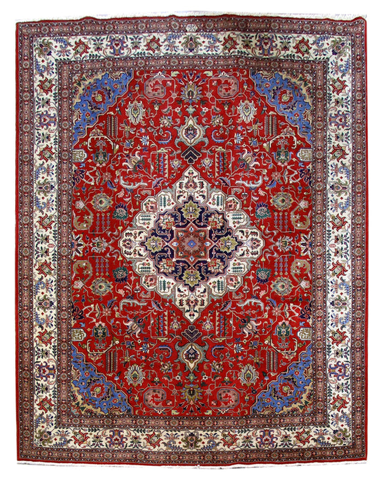 10x13 Authentic Hand Knotted Persian Tabriz Rug - Iran - bestrugplace
