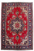 Load image into Gallery viewer, 6.8 x 9.11 Vermilion Red Persian Tabriz Rug 80835