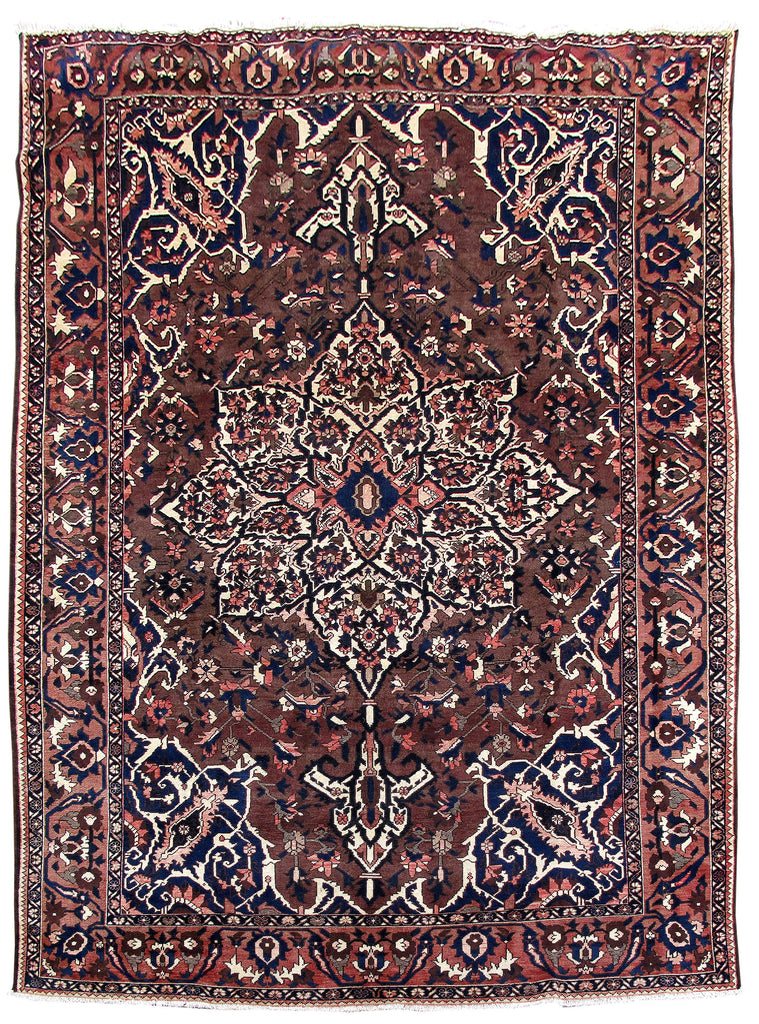 8.8 x 11.8 Handmade Brown Authentic Persian Bakhtiari Rug 80844