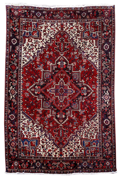 7x10 Authentic Hand Knotted Persian Heriz Rug - Iran - bestrugplace