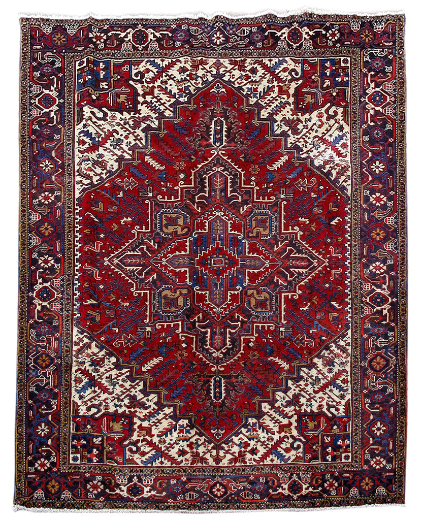 8.3 x 10.10 Red Persian Heriz Rug 80878