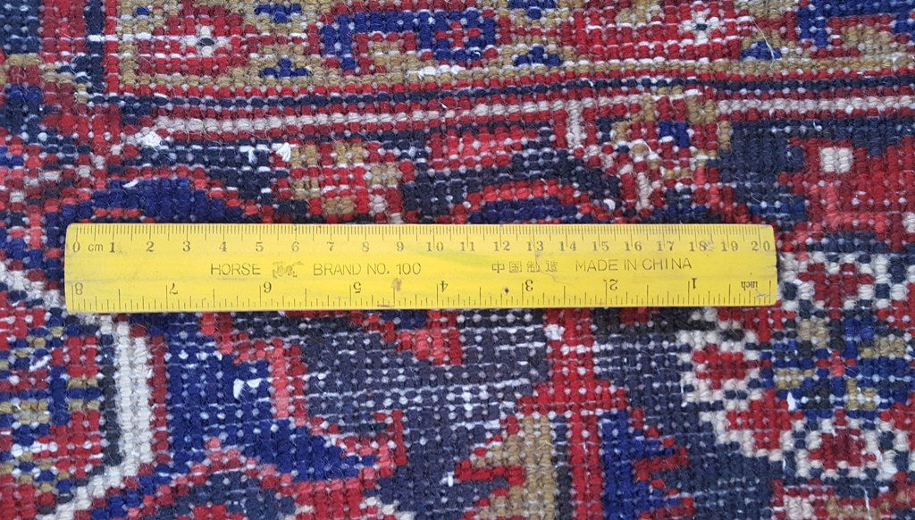 7.11 x 9.5 Red Persian Heriz Rug #B-80880