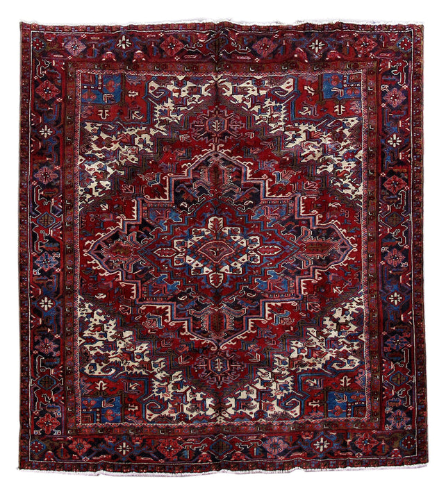 8x9 Authentic Hand Knotted Persian Heriz Rug - Iran - bestrugplace