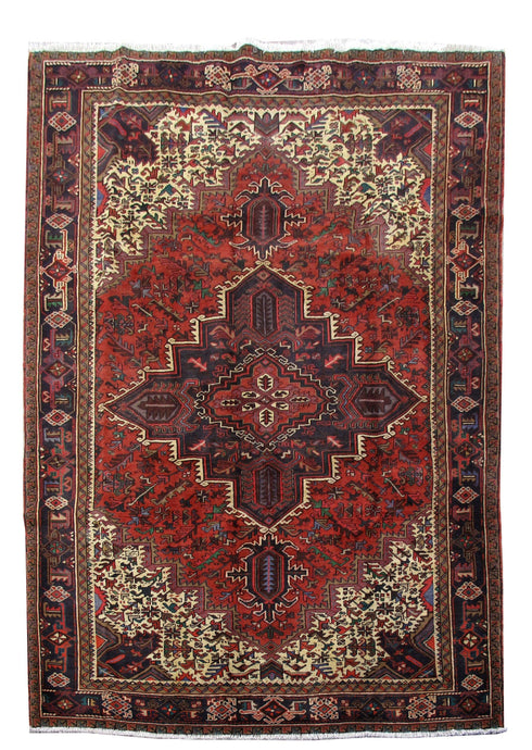 8x11 Authentic Hand Knotted Persian Heriz Rug - Iran - bestrugplace