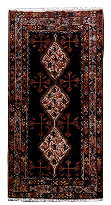 4x7 Authentic Hand Knotted Persian Hamadan Rug - Iran - bestrugplace