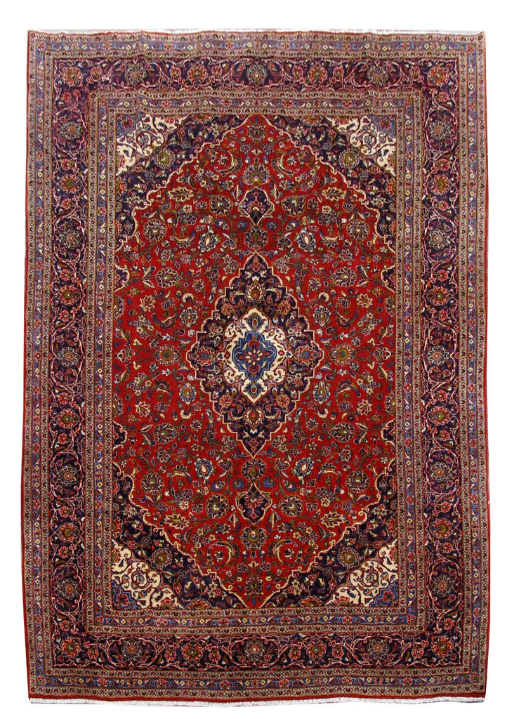 8x12 Authentic Hand Knotted Persian Kashan Rug - Iran - bestrugplace