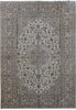 Load image into Gallery viewer, 8.2 x 11.8 Ivory Persian Signed Kashan Rug 81139