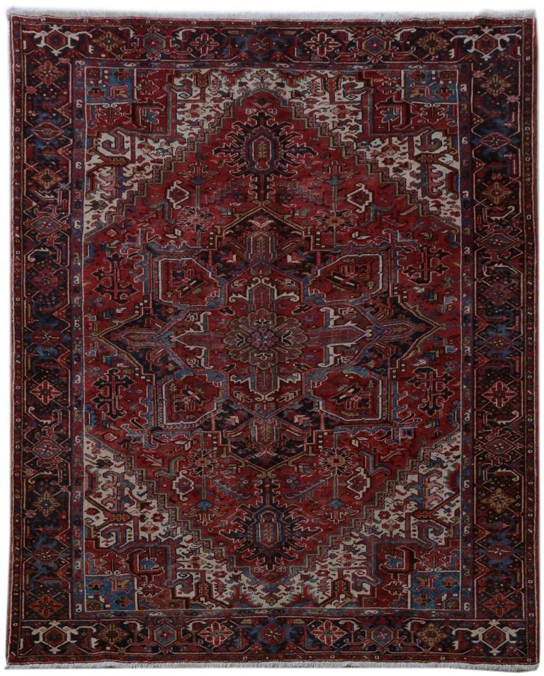 8x10 Authentic Hand-knotted Persian Heriz Rug - Iran - bestrugplace