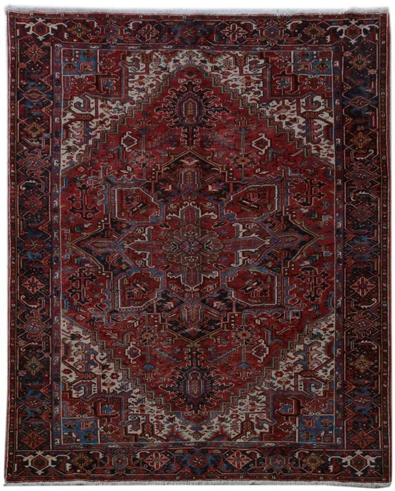 8x10 Authentic Hand-knotted Persian Heriz Rug - Iran - bestrugplace