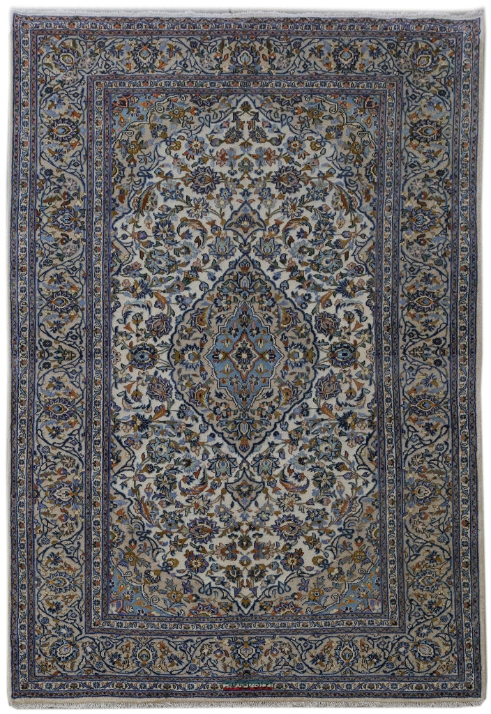 6.9 x 9.10 SIGNED Authentic Iranian Flag Persian Kashan Rug 81216