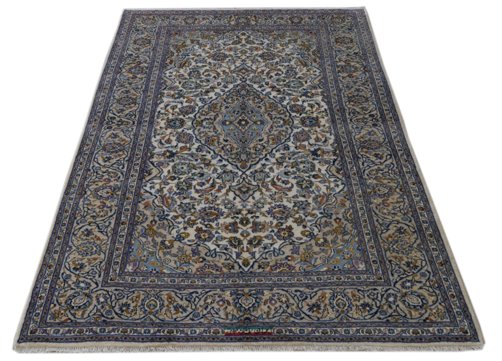 6.9 x 9.10 SIGNED Authentic Iranian Flag Persian Kashan Rug 81216