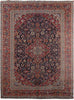 Load image into Gallery viewer, 9.4 x 12.6 SIGNED Royal Blue Persian Kashan Rug 81219