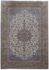 Load image into Gallery viewer, 9.3 x 13.2 Blue Persian Signed Kashan Rug - Iran