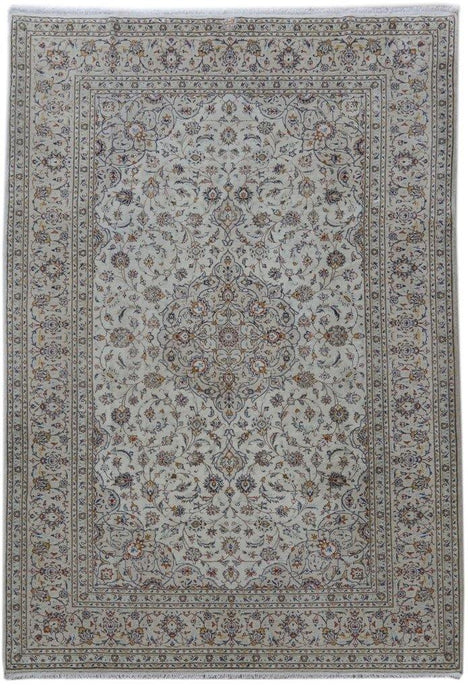 7x11 Authentic Hand-knotted Persian Signed Kashan Rug - Iran - bestrugplace