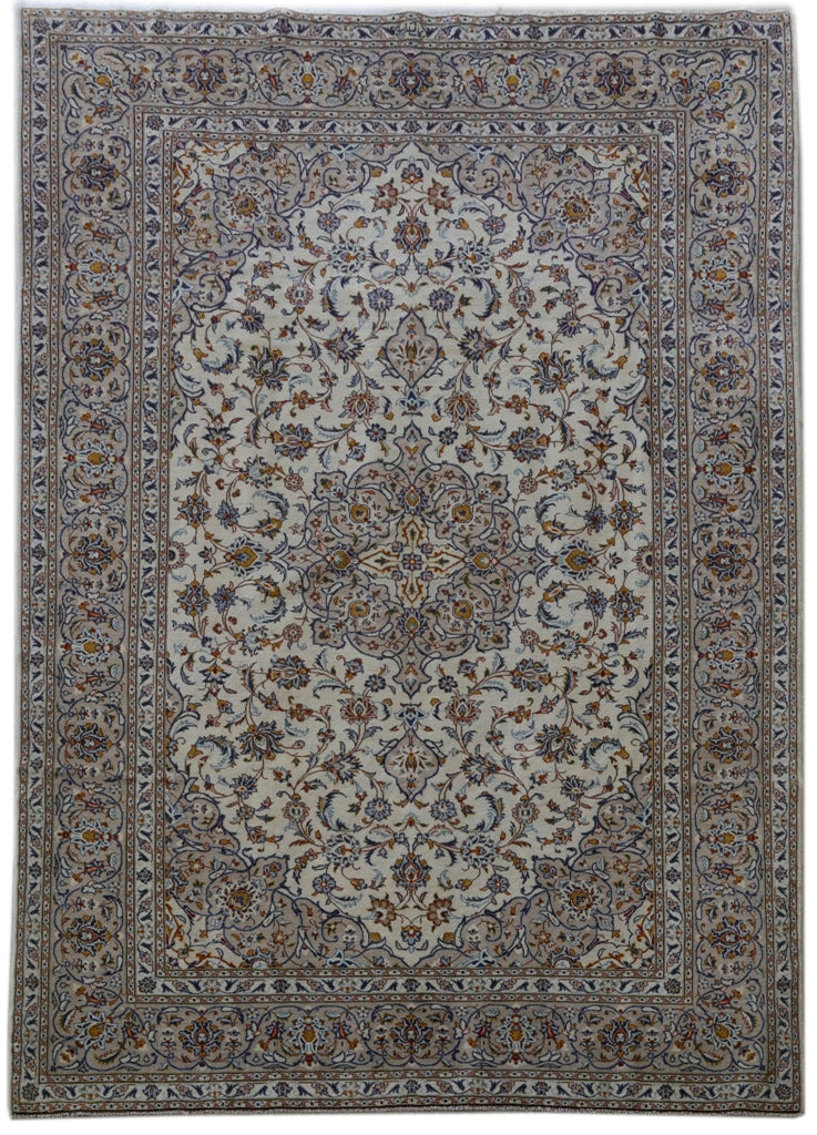 8.2 x 11.4 Ivory Persian Signed Ardakan Rug 81280