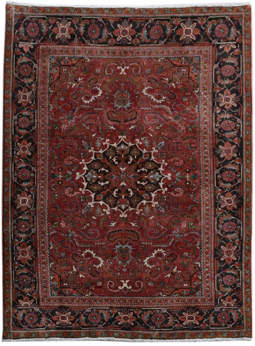 8x11 Authentic Hand-knotted Persian Heriz Rug - Iran - bestrugplace