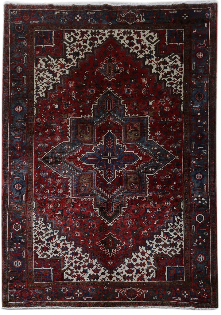 7.3 x 10.2 Red Persian Heriz Rug 81297