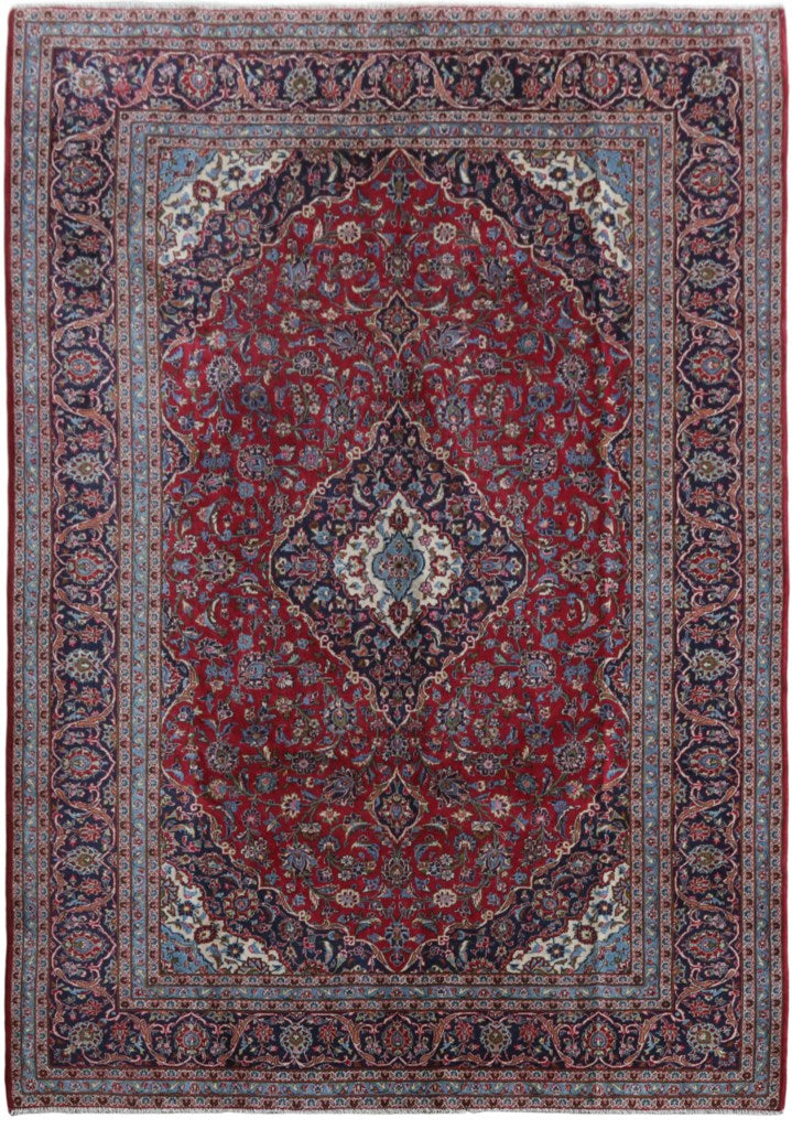 8.2 x 11.6 Red Persian Kashan Rug 81298