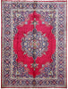 Load image into Gallery viewer, 7.11 x 10.11 Rose Persian Signed Tabriz Rug 81341