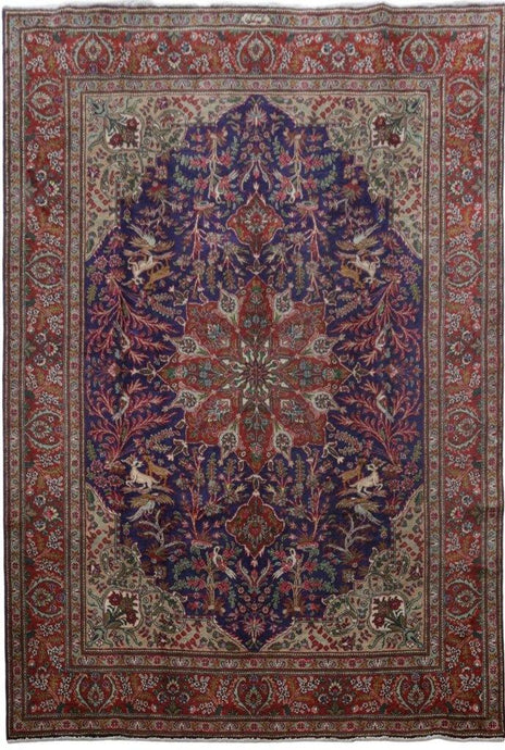 8x12 Authentic Hand-knotted Persian Signed Tabriz Rug - Iran - bestrugplace