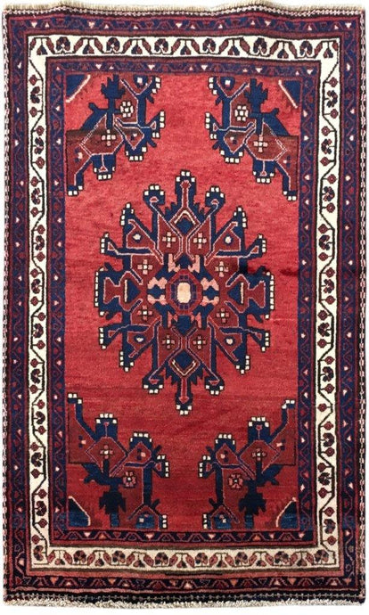 3x5 Authentic Hand-knotted Persian Hamadan Rug - Iran - bestrugplace