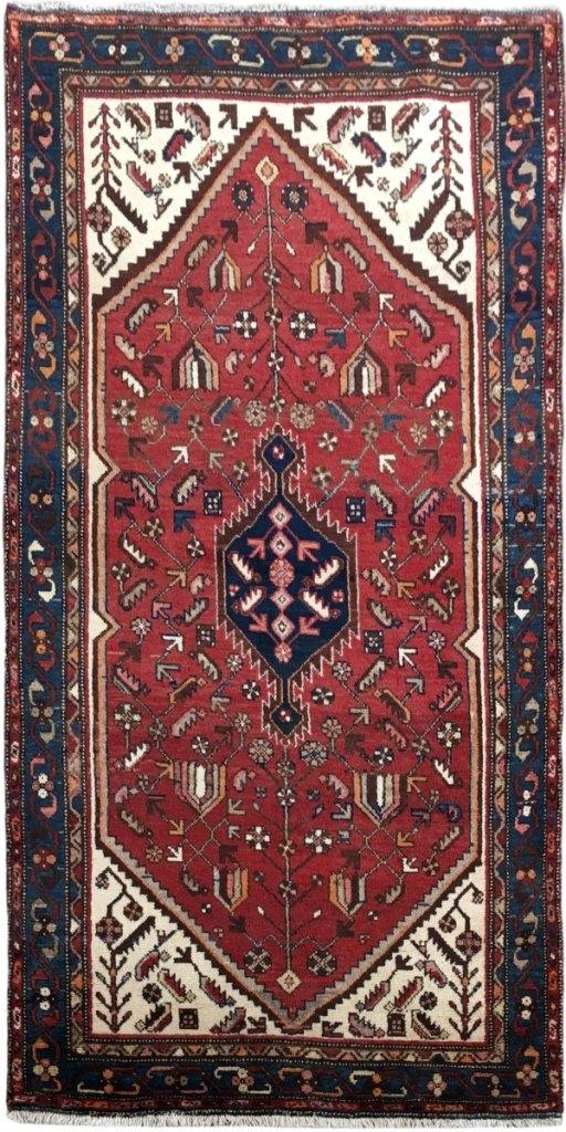 4x6 Authentic Hand-knotted Persian Hamadan Rug - Iran - bestrugplace